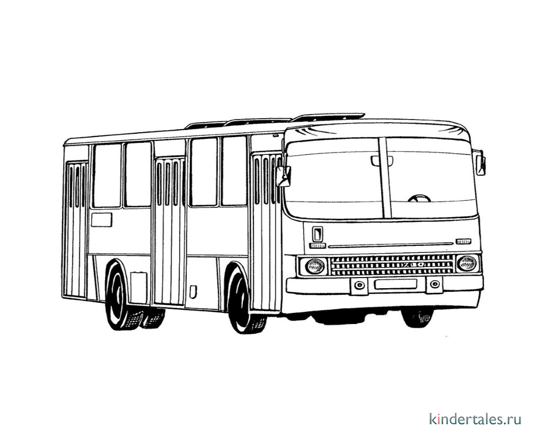 Раскраска автобус ЛИАЗ 677