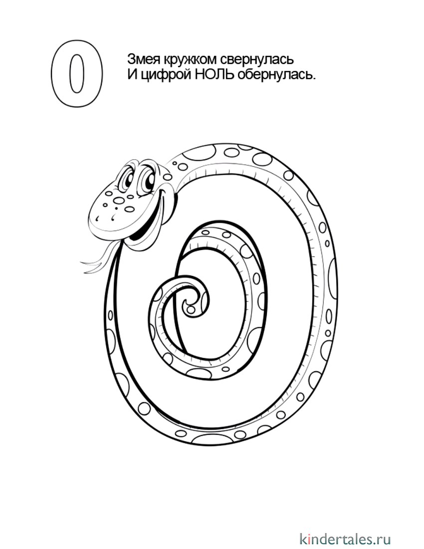 На что похожа цифра 0 в картинках для детей