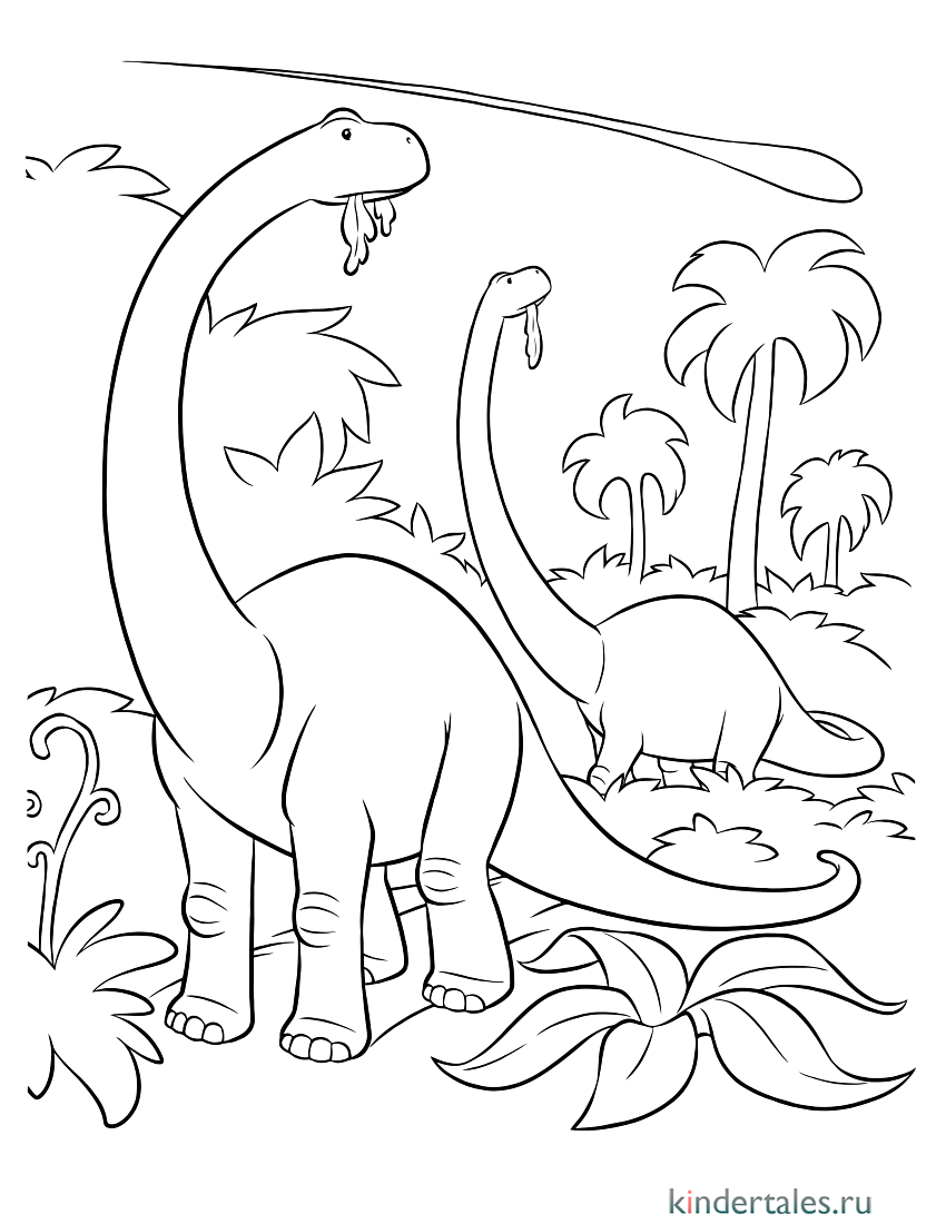 Хороший динозавр раскраска