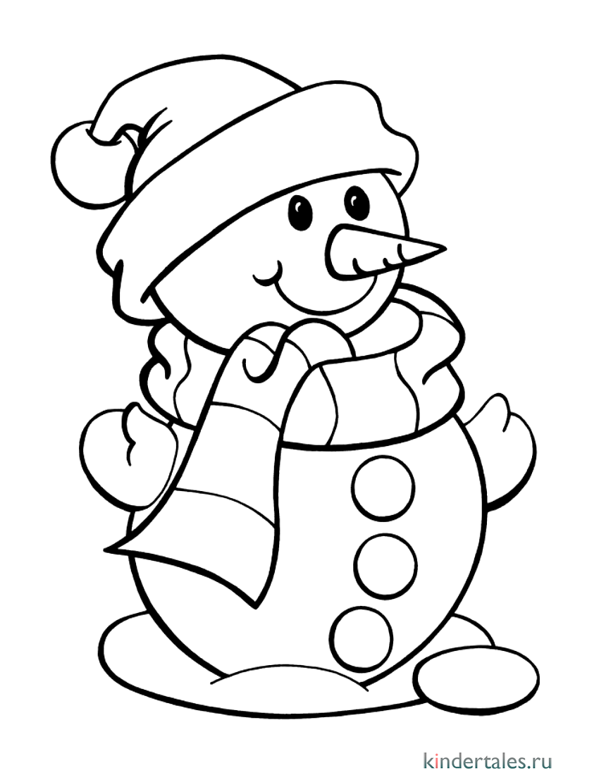 Раскраски Снеговик - Картинки-раскраски для детей и взрослых