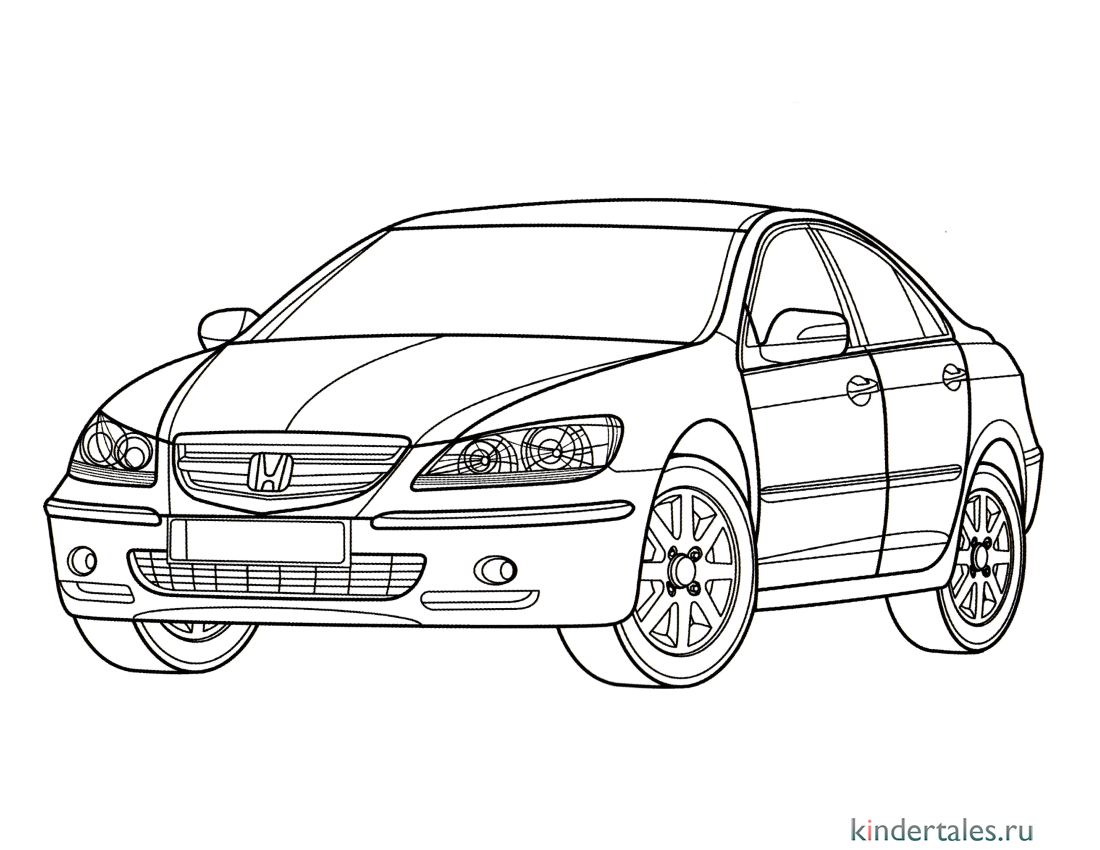 Honda Legend» раскраска для детей - мальчиков и девочек | Скачать,  распечатать бесплатно в формате A4