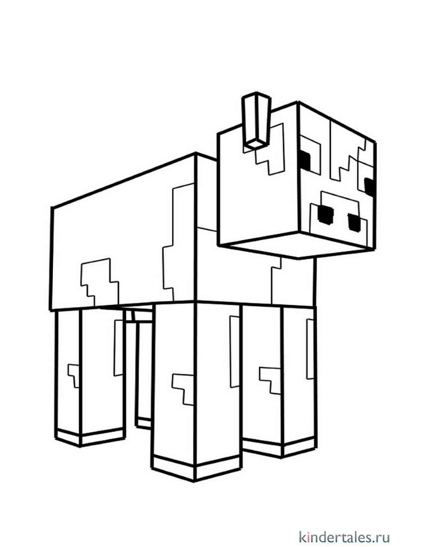Корова из Майнкрафт