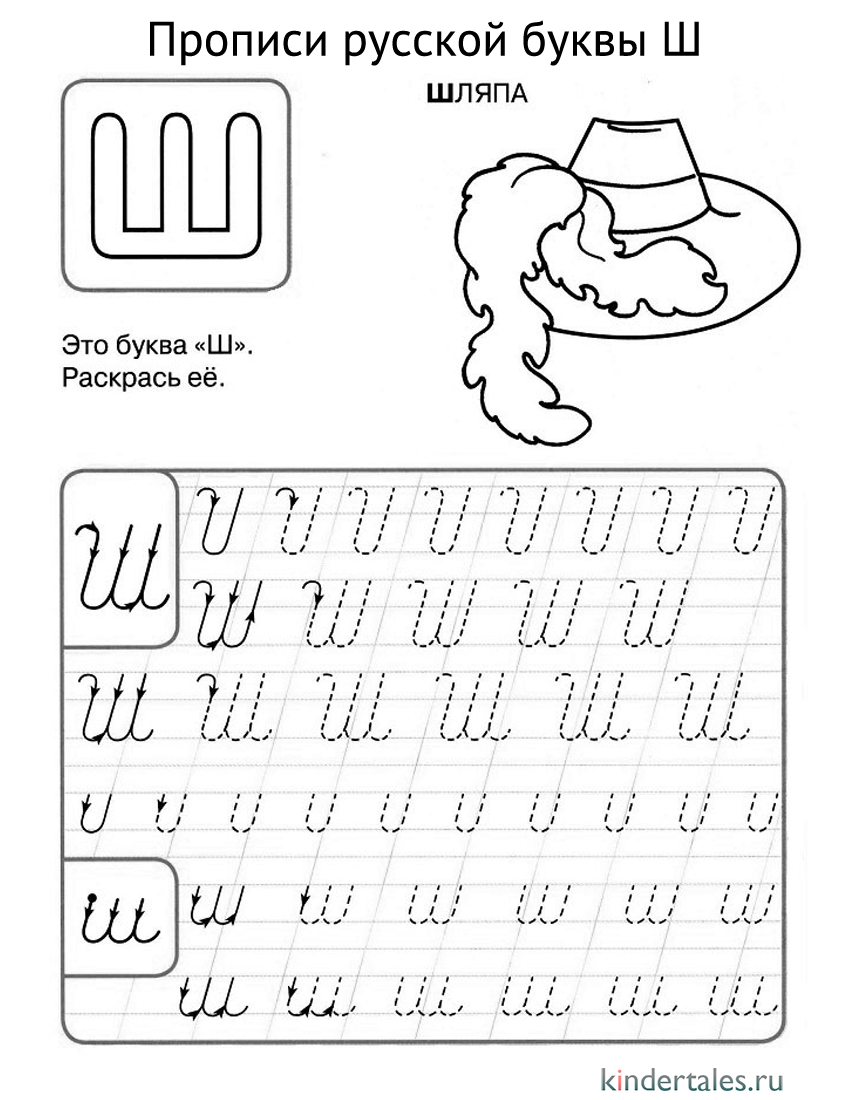 Буква Ш прописью» раскраска для детей - мальчиков и девочек | Скачать,  распечатать бесплатно в формате A4