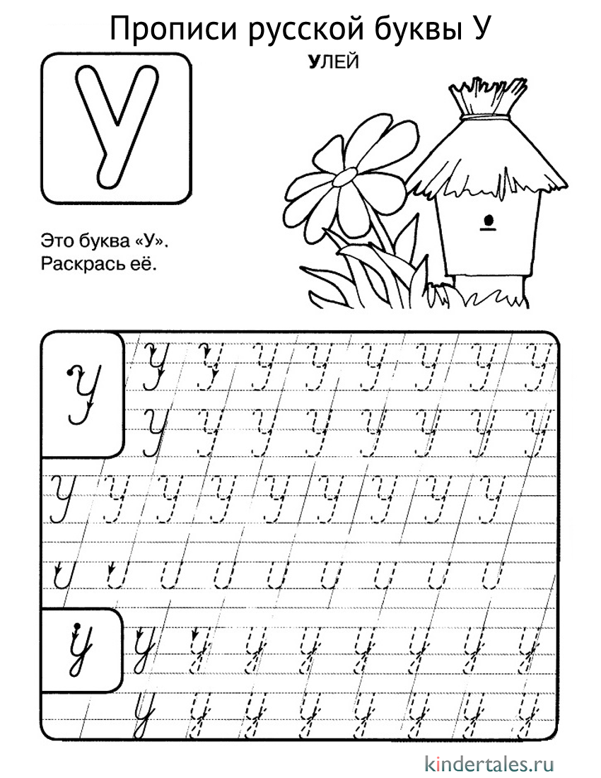 Буква У прописью» раскраска для детей - мальчиков и девочек | Скачать,  распечатать бесплатно в формате A4
