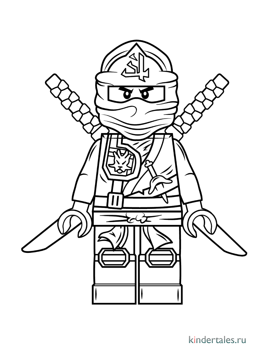 Раскраска мастер ву Лего Ниндзяго | LEGO NINJAGO