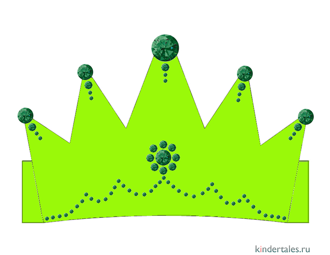 Маска Корона зеленая