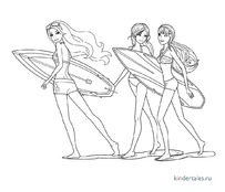 Барби приключения русалочки Барби идет на пляж