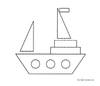 Кораблик из фигур