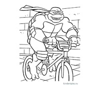 Леонардо едет на велосипеде