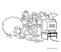 Овцы смотрят телевизор
