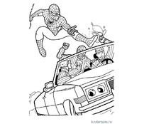 Spiderman ловит бандитов
