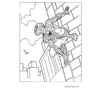 Spiderman сидит на стене