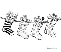 Висящие рождественские носки