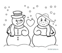 Влюбленные снеговики