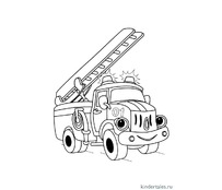 Забавный транспорт - Пожарная машина