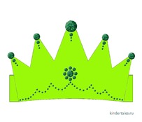 Маска Корона зеленая